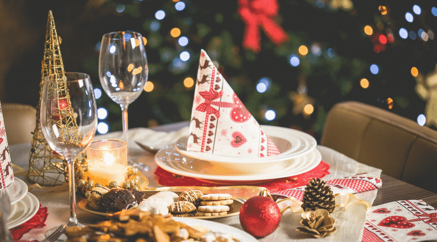 decoração de Mesa de Natal