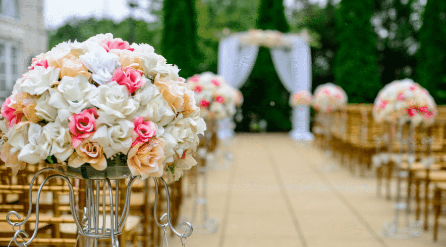 decoração de casamento com flores