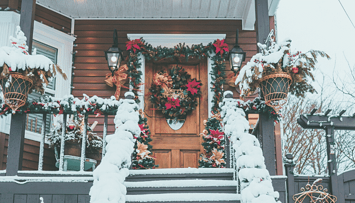 decoração de natal para a porta