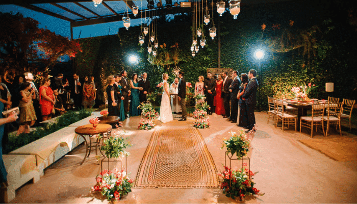 decoração de casamento simples