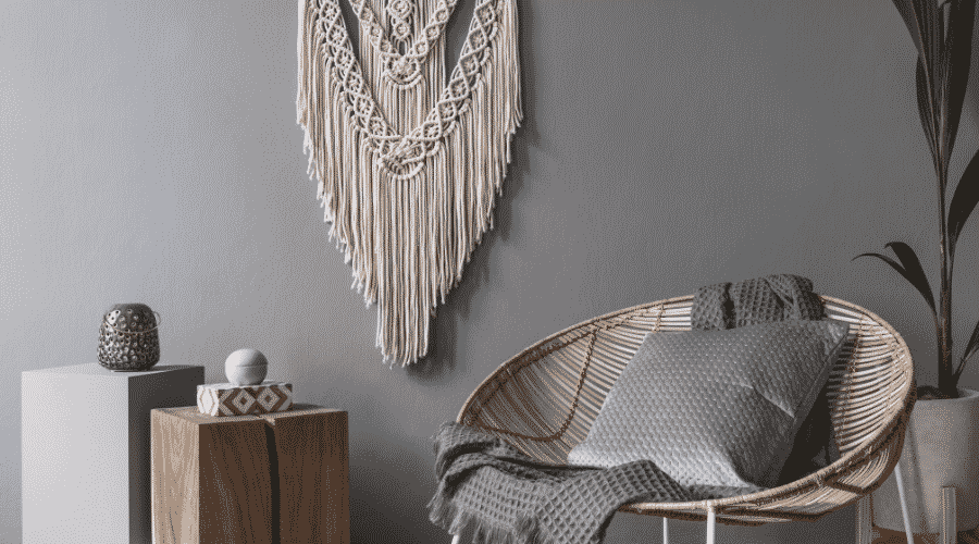 Decoração de quarto com macramê