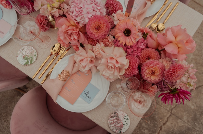 decoração de casamento rosa