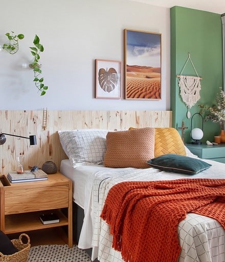 decoração verde para o quarto