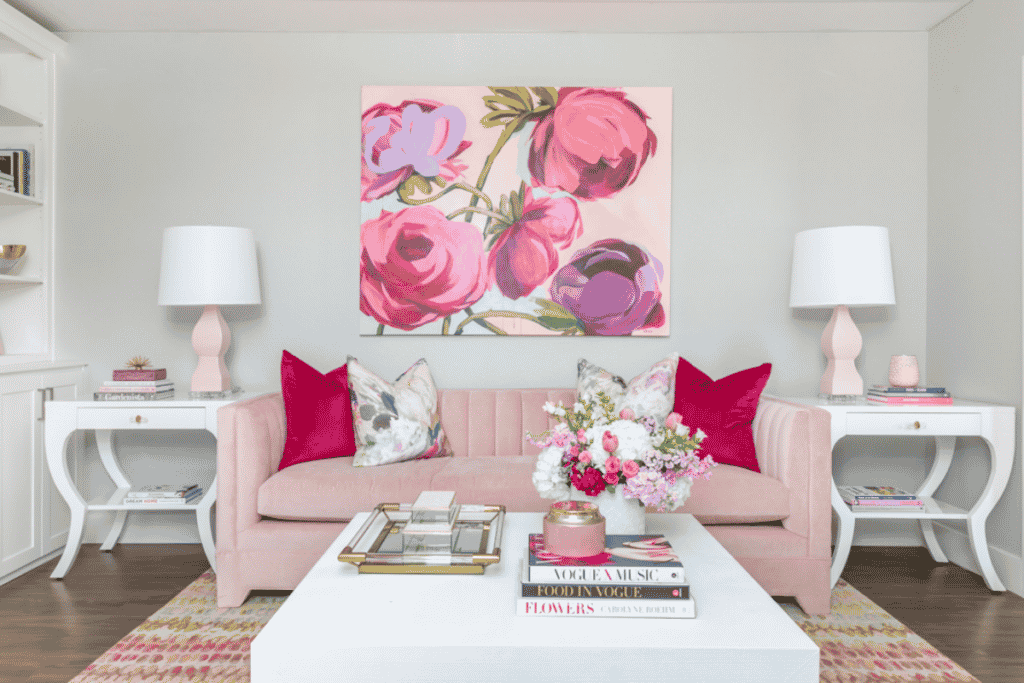 decoração floral para uma casa colorida