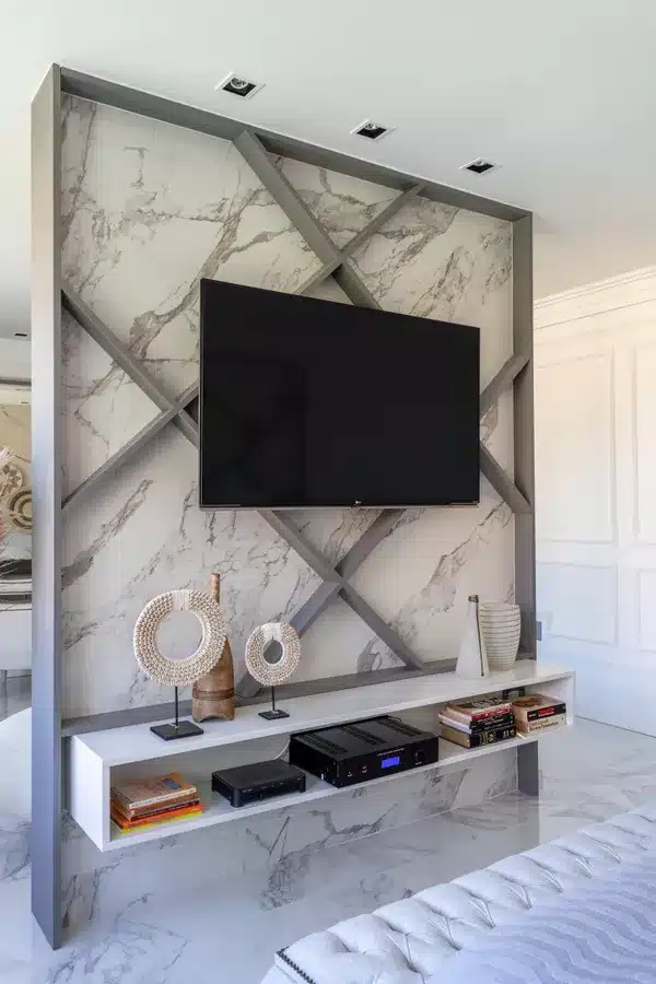 painel para a tv no quarto