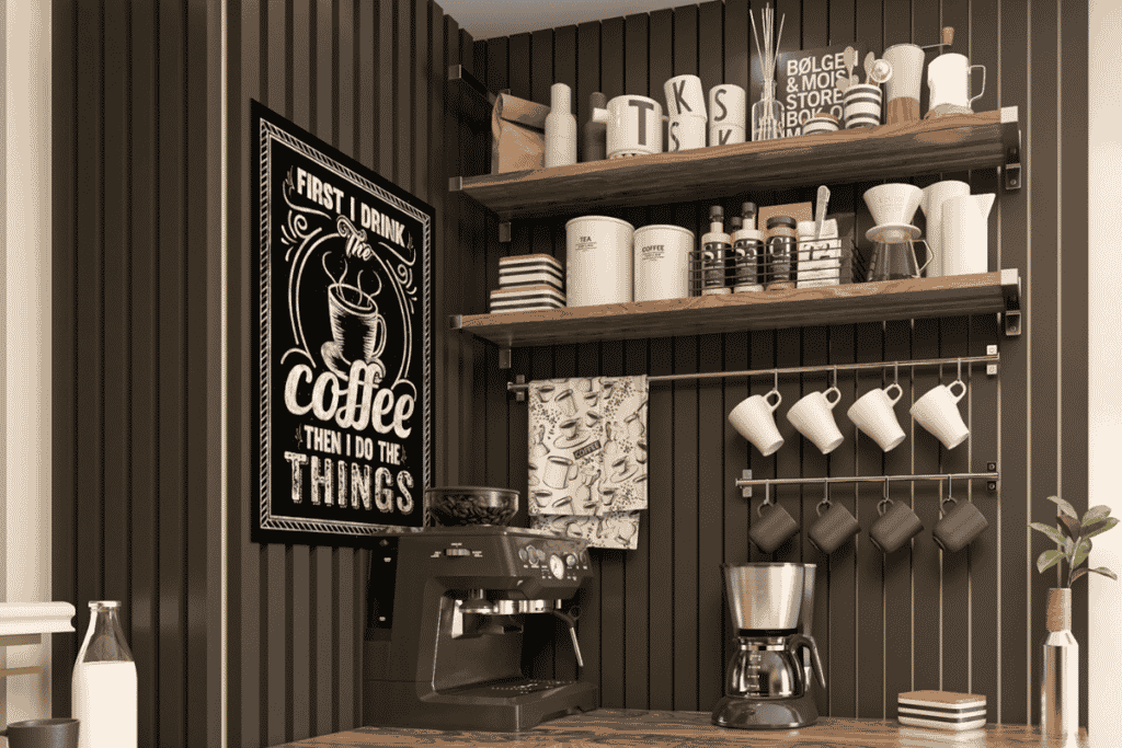 decoração do cantinho do café