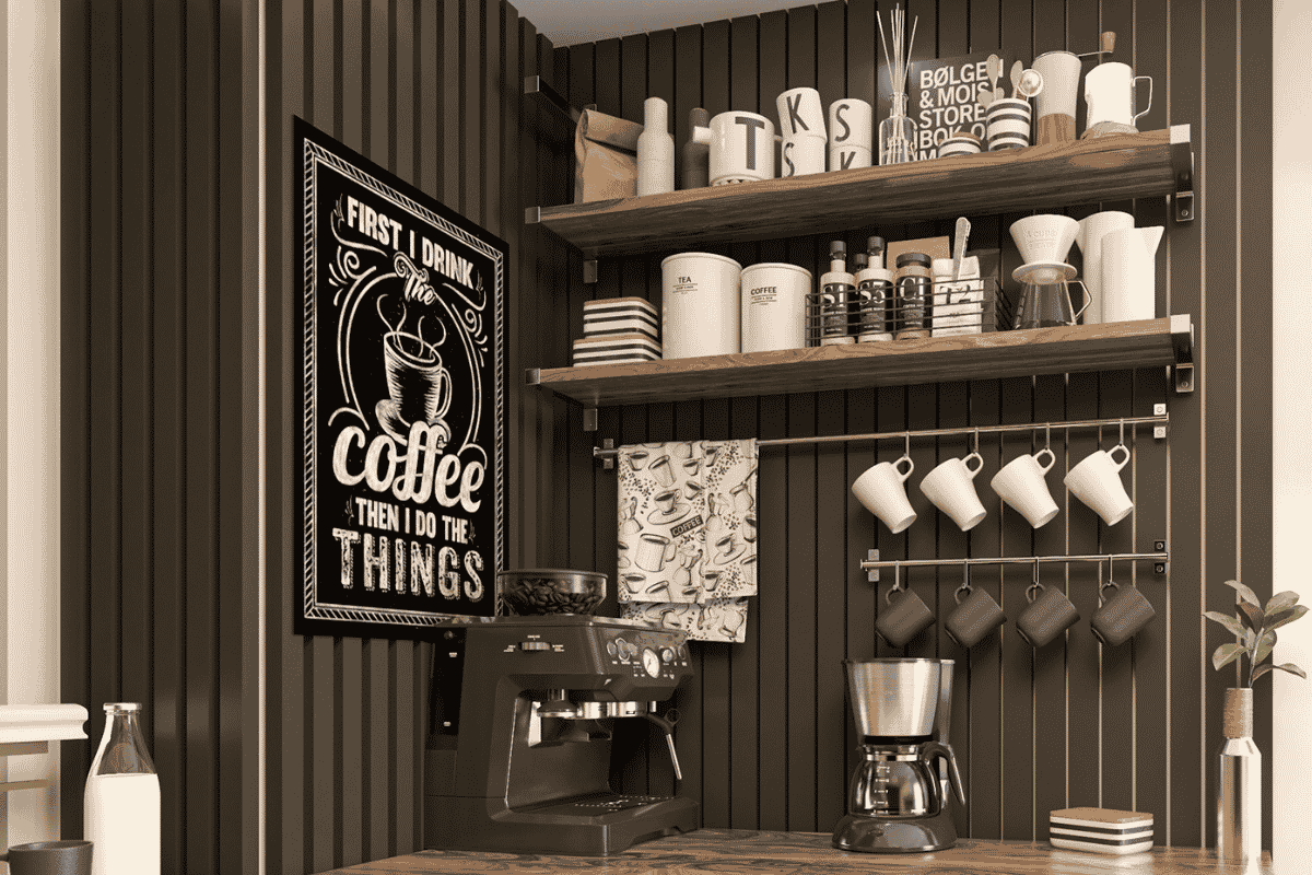 decoração do cantinho do café