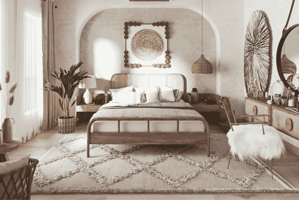 Quarto no estilo boho