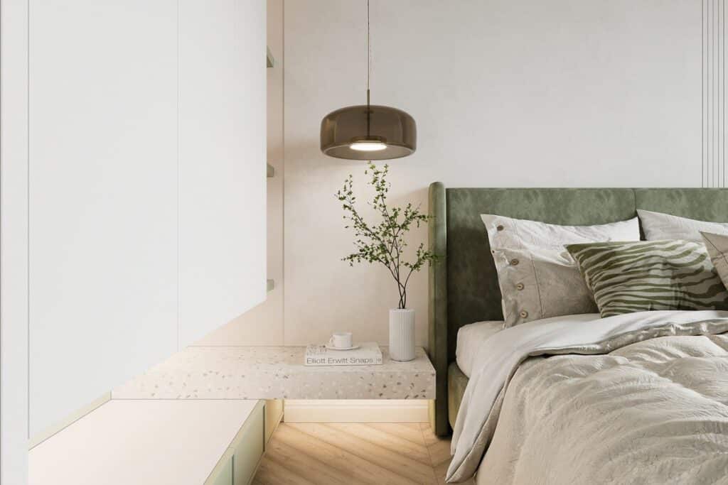 Quarto decorado com plantas