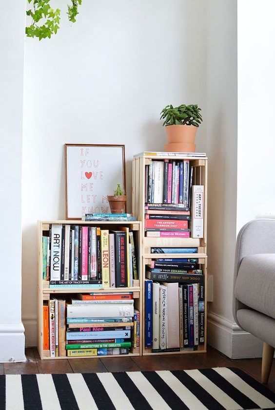decoração com caixote