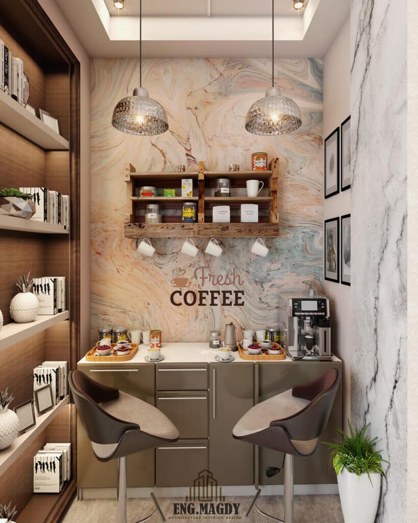 decoração do cantinho do café