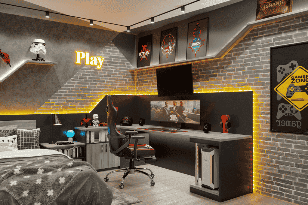 decoração para espaço gamer