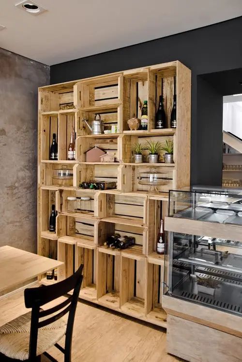 decoração com caixote