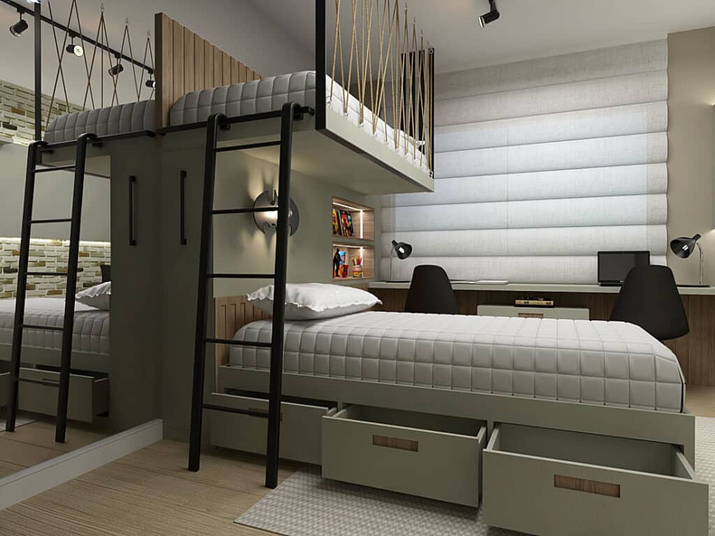 quarto compartilhado adolescentes