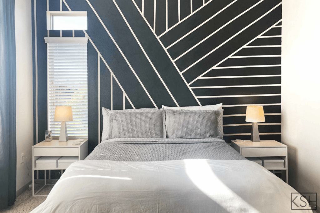 decoração de parede com fita