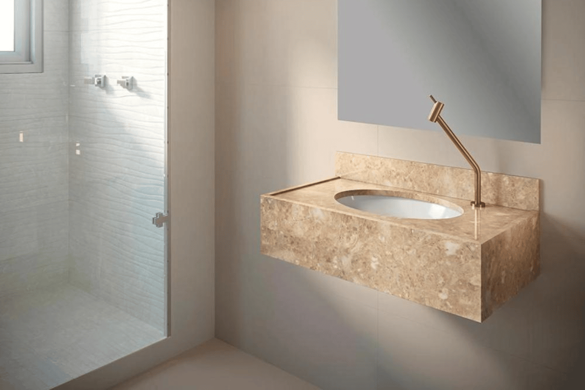 mármore travertino na decoração