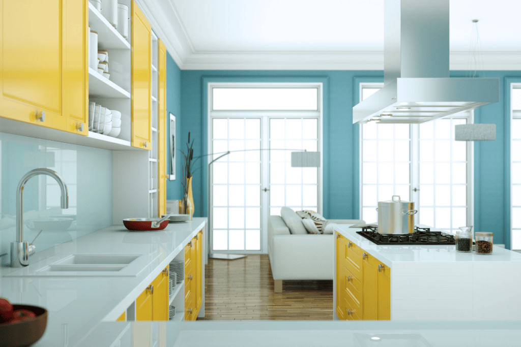 decoração com cores primárias