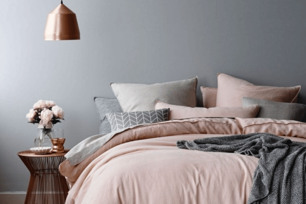 decoração rose gold
