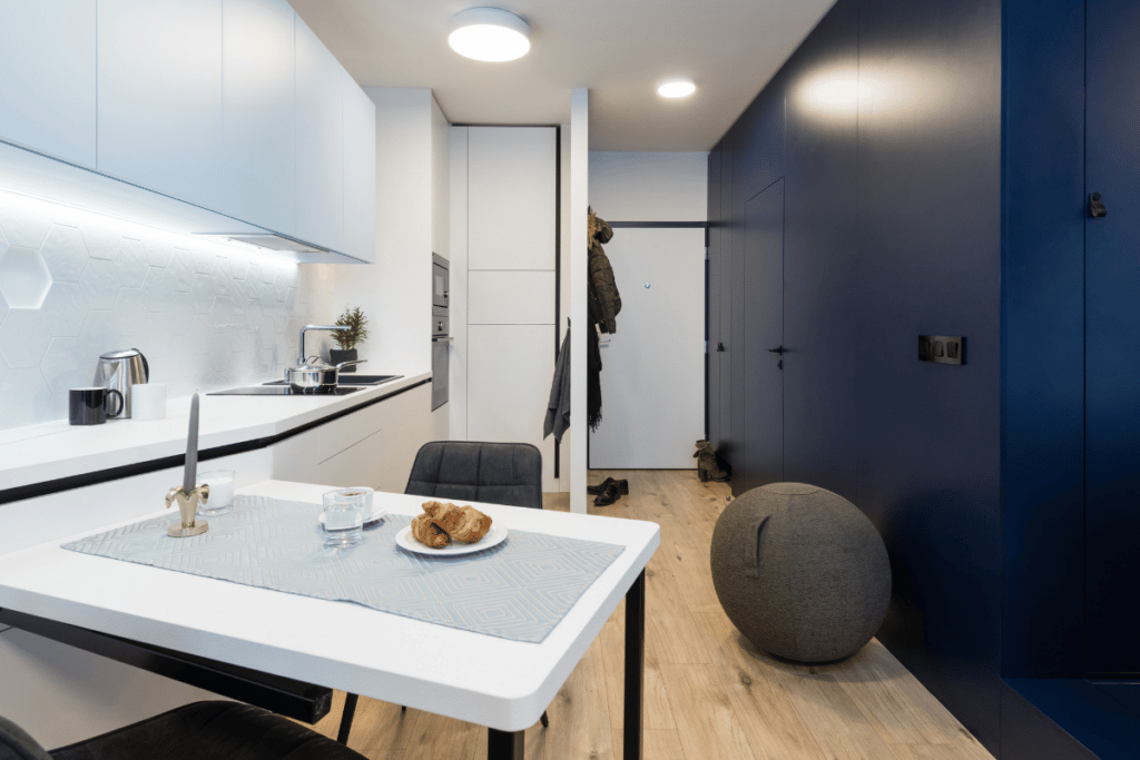 espaço em apartamento pequeno