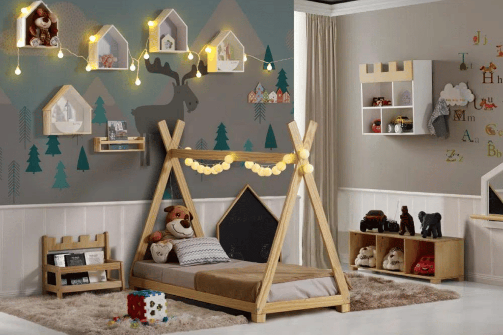 estilo montessoriano no quarto infantil