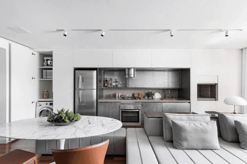 sala e cozinha conjugadas em casa