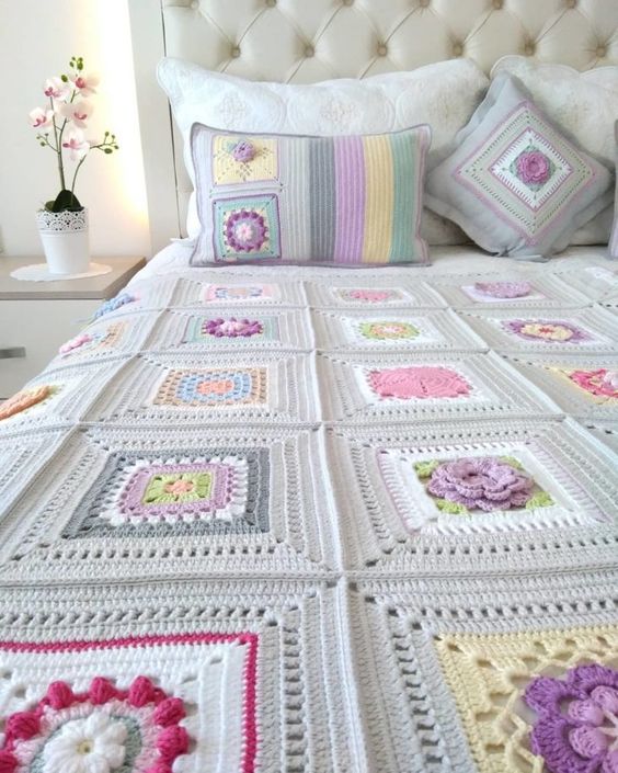 peças com crochê na decoração