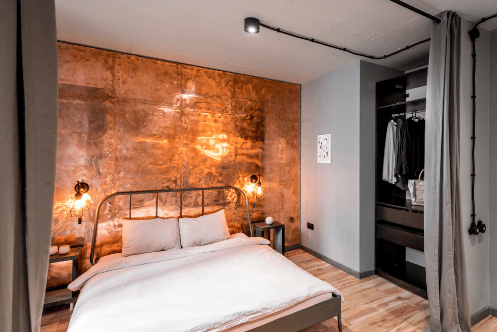 decoração de quarto no estilo industrial