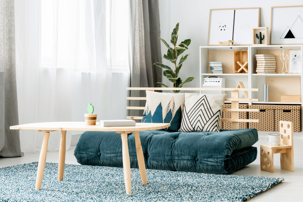 decoração futon