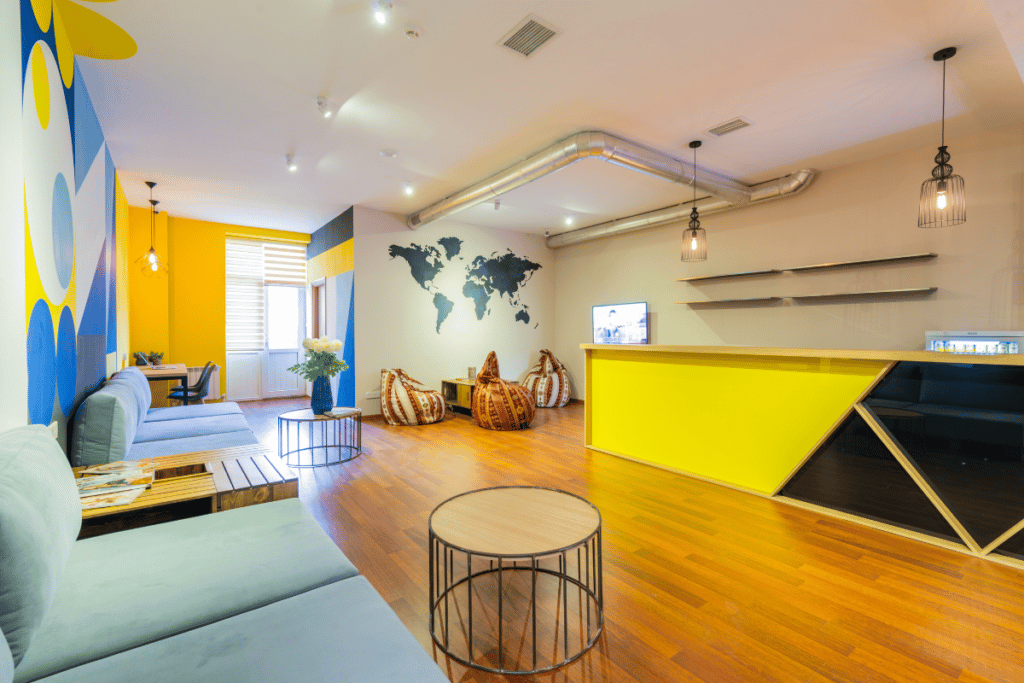 decoração para hostel