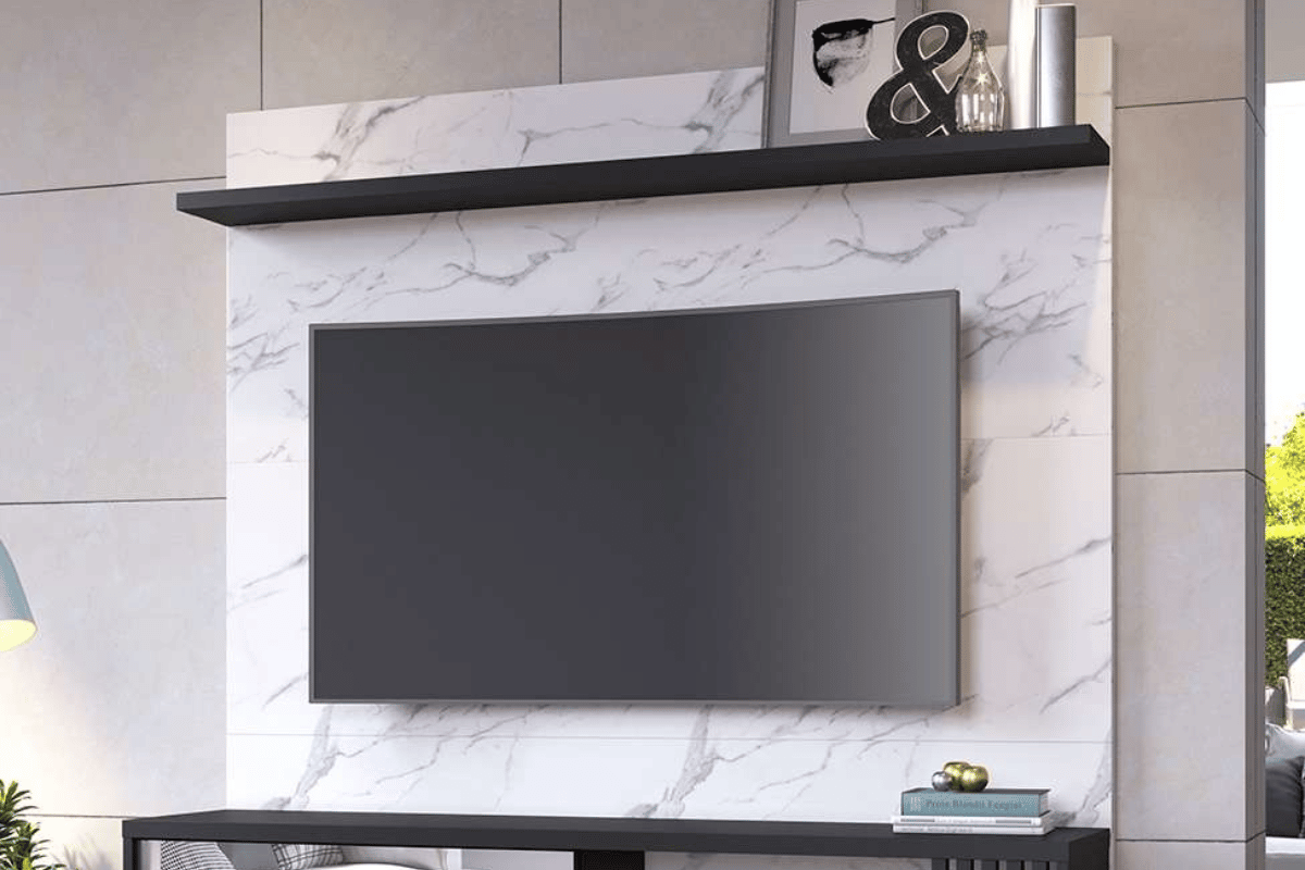 painel de TV em mármore