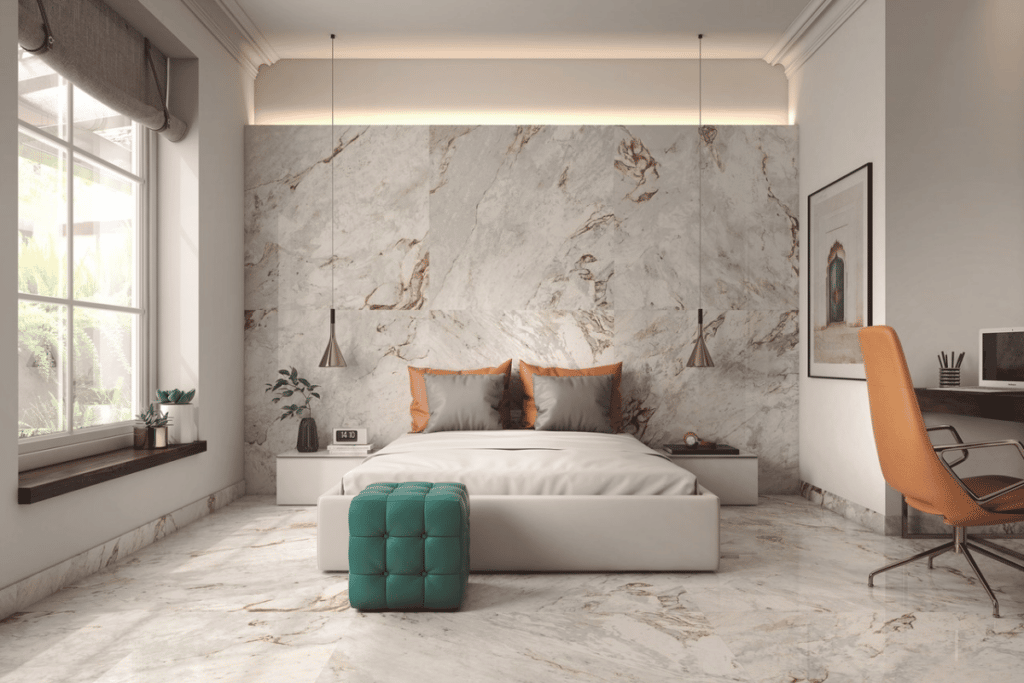 porcelanato no quarto