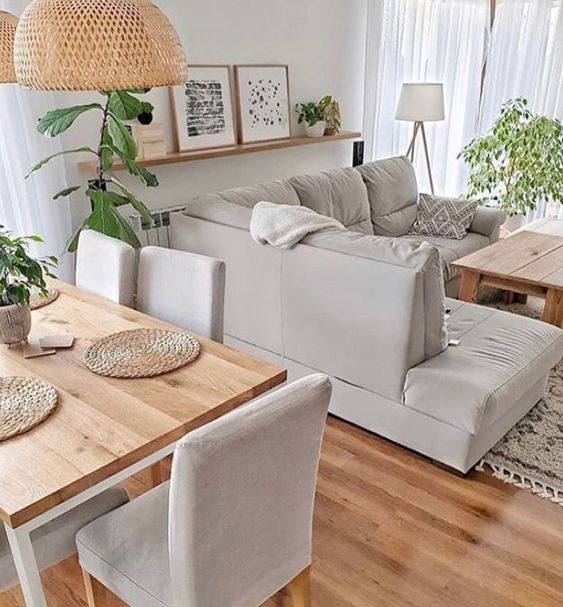 sala de jantar integrada com sala de estar