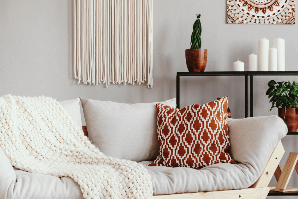 Como decorar a sala de estar no estilo boho