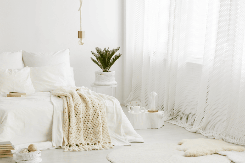 decoração de quarto com cores claras