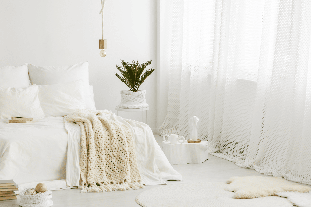 decoração de quarto com cores claras