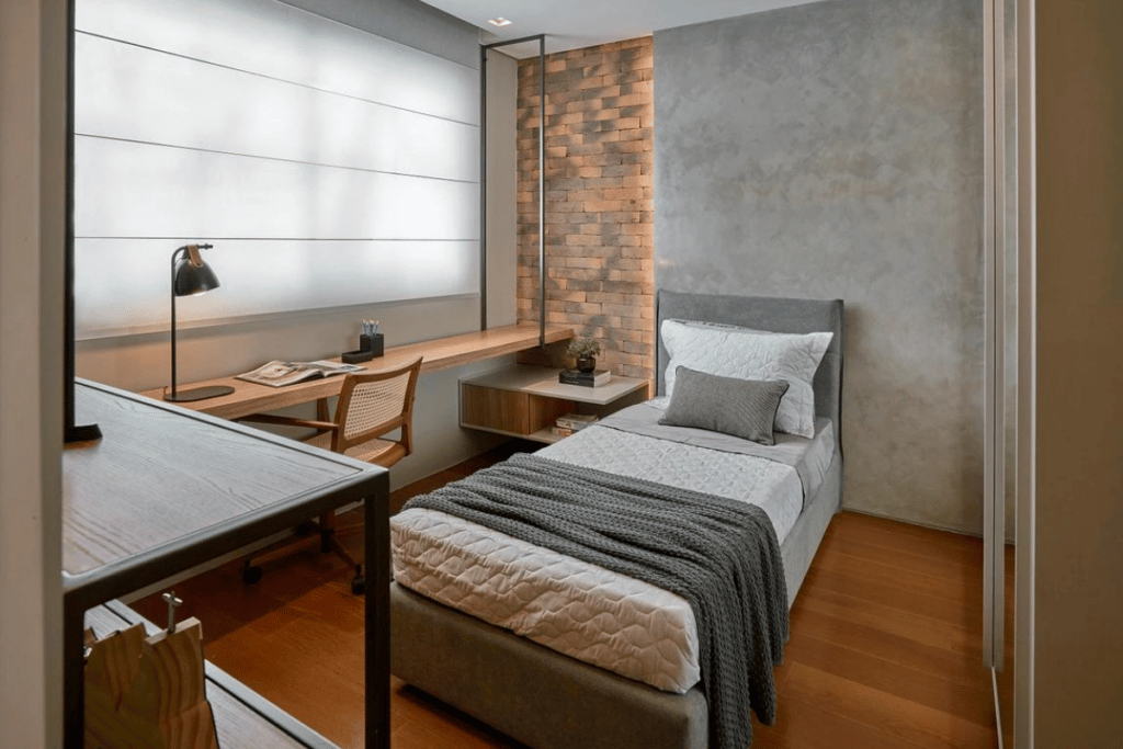 Decoração industrial no quarto
