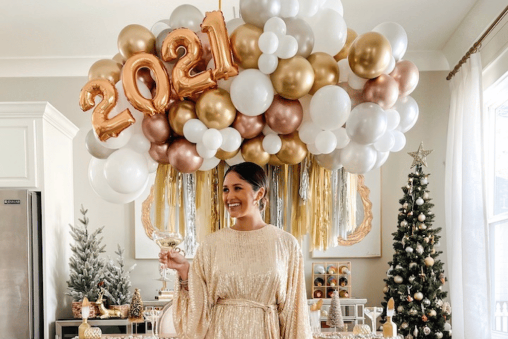 Dourado na decoração de ano novo