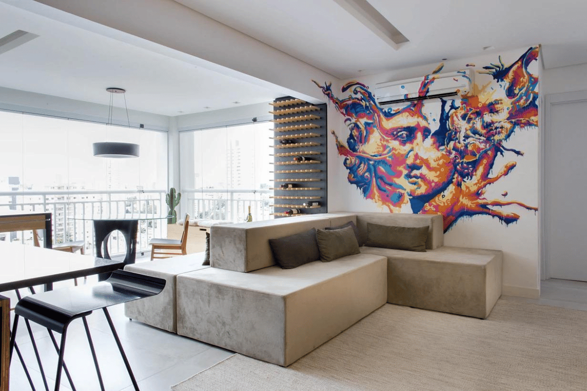espaços de casa decorados com grafite