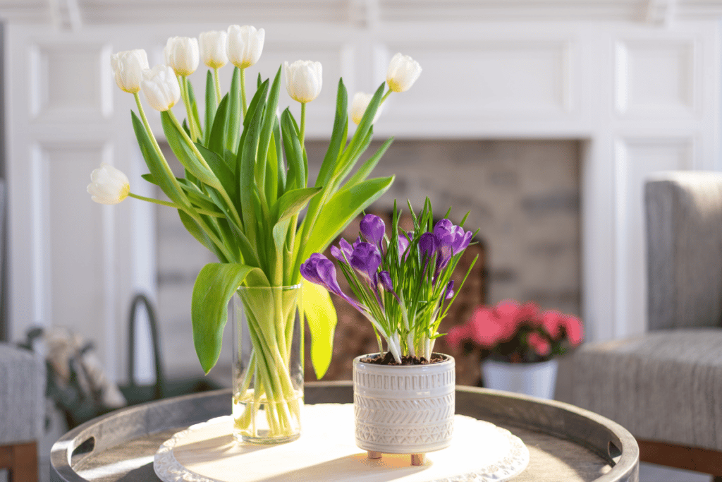 Flores na decoração de casa