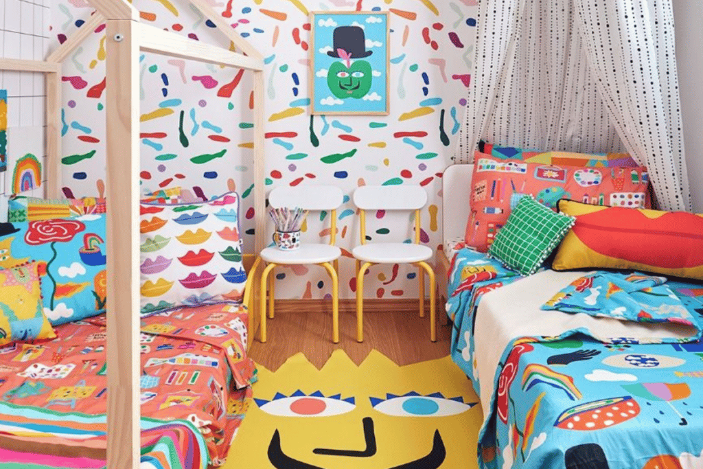 decoração colorida para quarto infantil