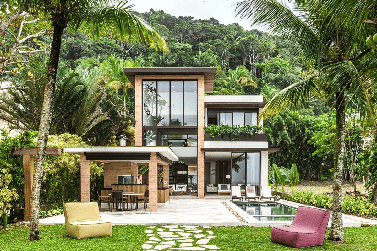 decoração de jardim