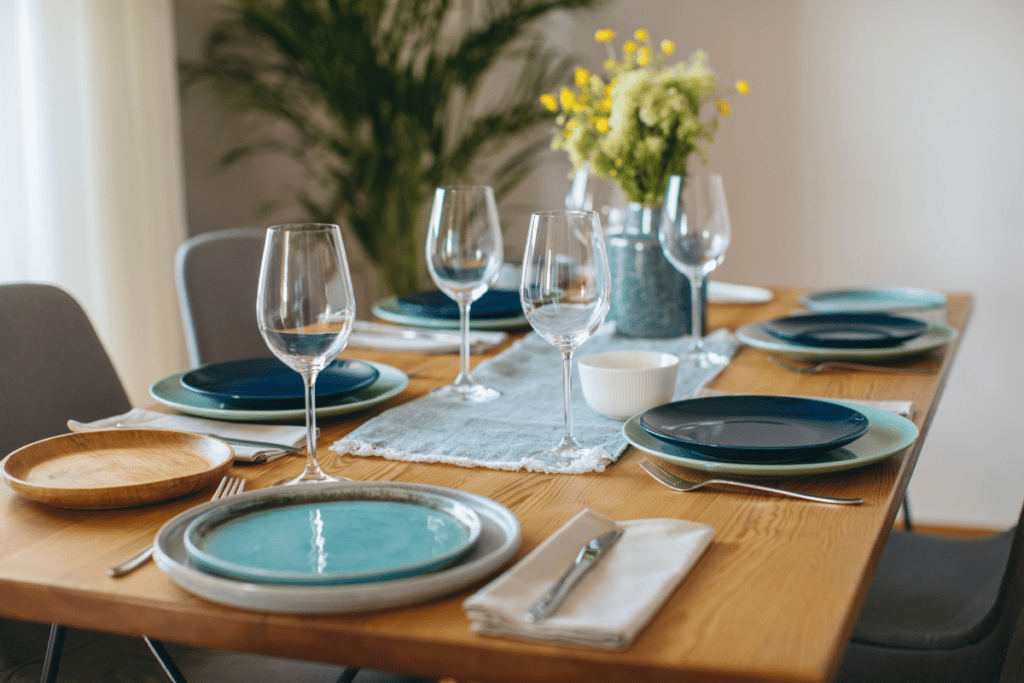 decoração mesa de jantar