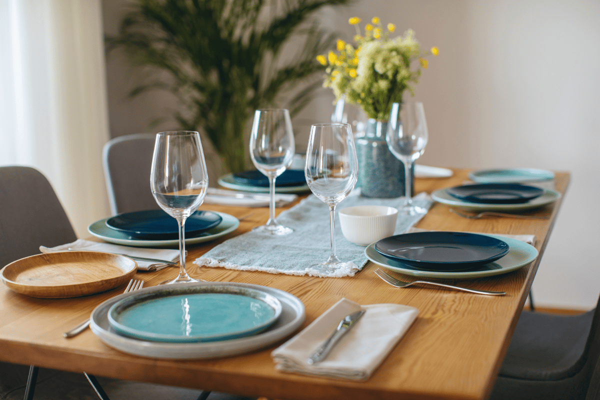 decoração mesa de jantar