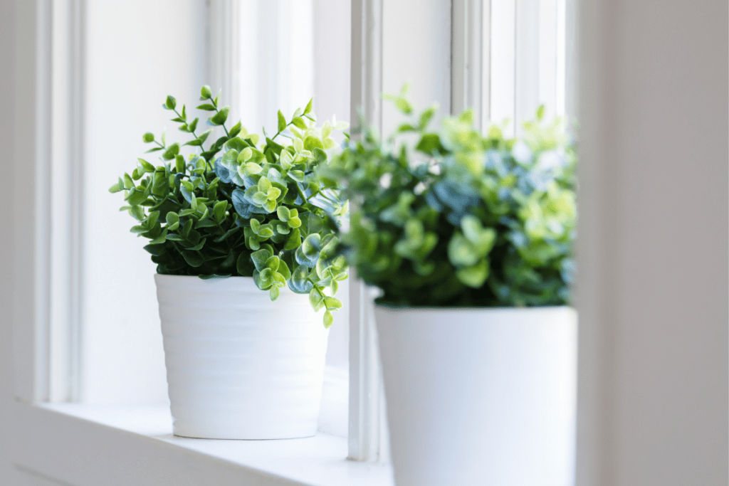 plantas artificiais na decoração