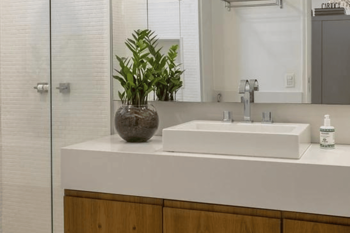 plantas decoração banheiro