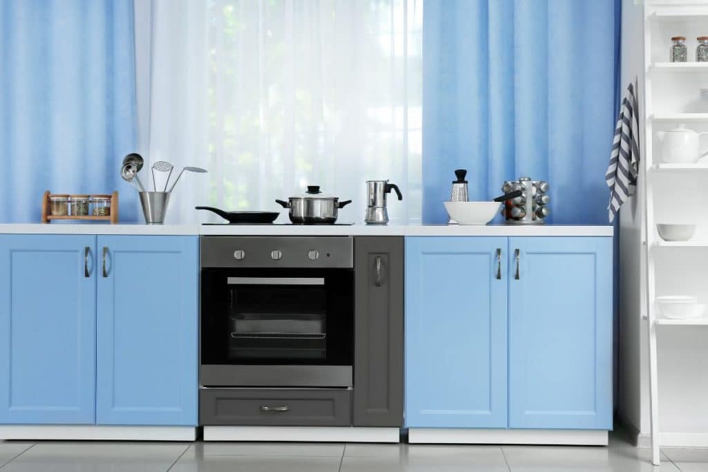 Azul na decoração da cozinha