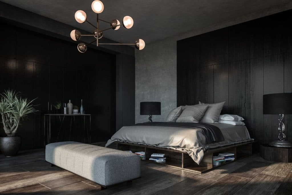 Decoração em tons de preto