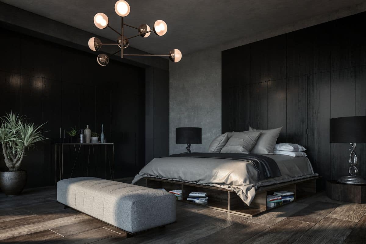 Decoração em tons de preto