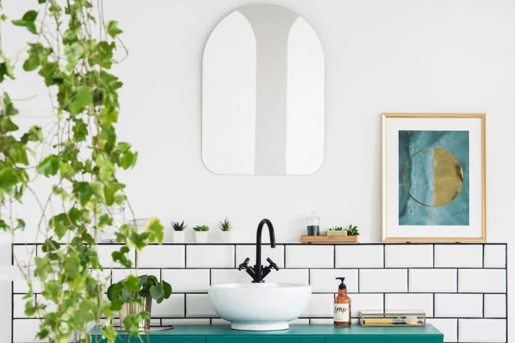 decoração de banheiro com plantas