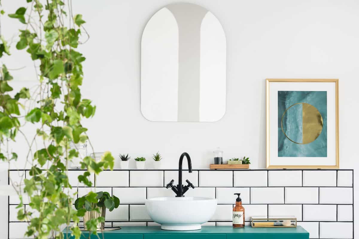 decoração de banheiro com plantas